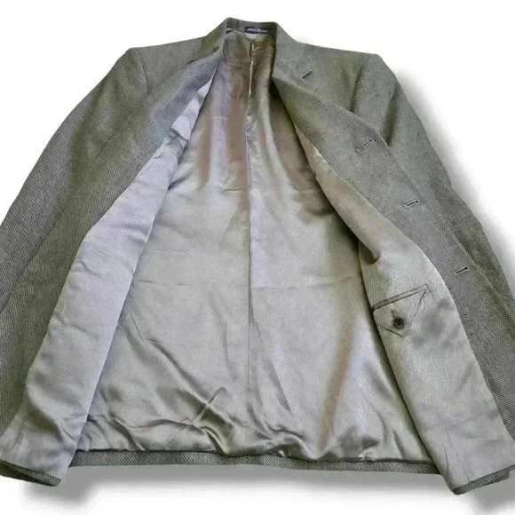 Oscar de la Renta Silk Wool Men's Suit Jacket size 38R #172 - Picture 7 of 8